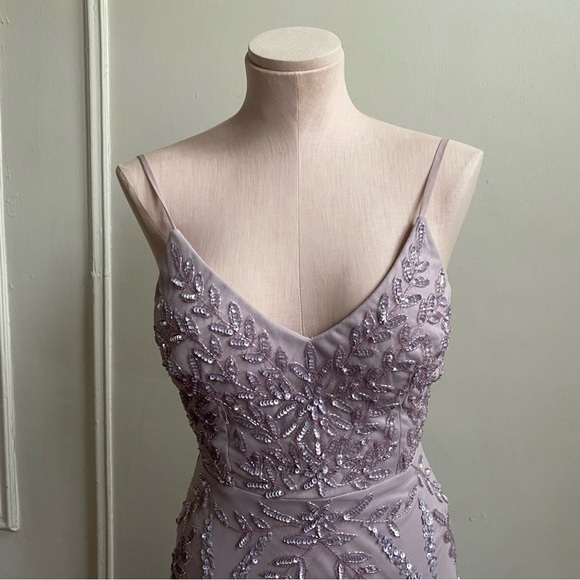 Marina Beaded V-Neck Gown - Picture 3 of 10